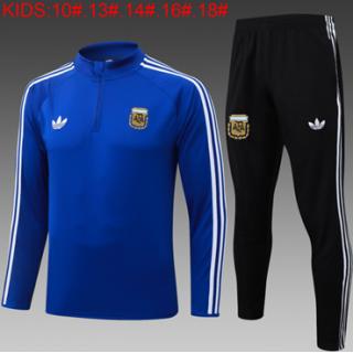 Chándal Argentina 2026 (Color azul Half Zip) - NIÑOS